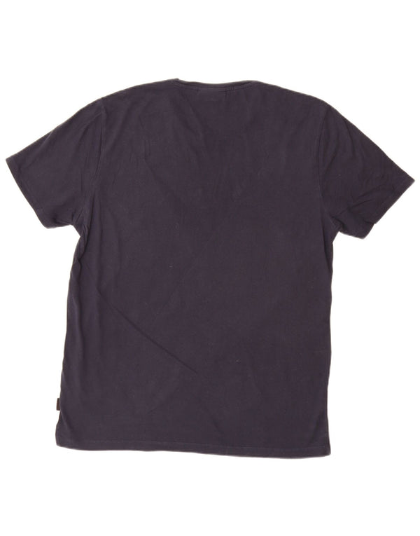 CALVIN KLEIN Herre grafisk T-shirt Top Stor marineblå