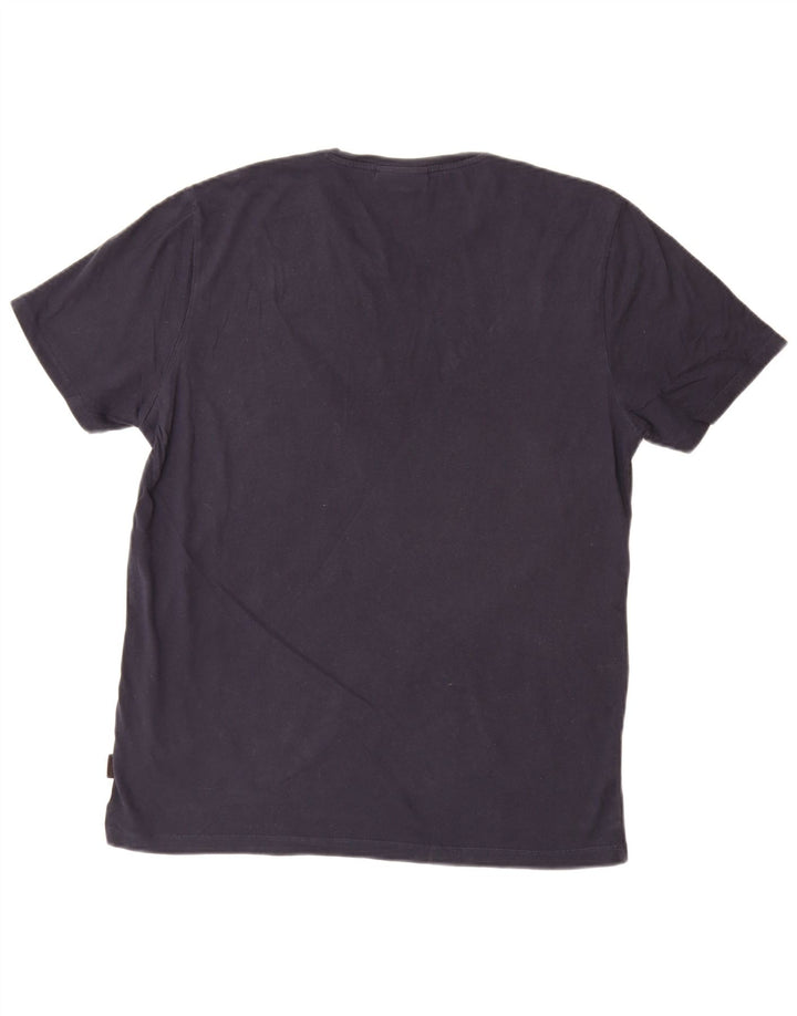 CALVIN KLEIN Herre grafisk T-shirt Top Stor marineblå