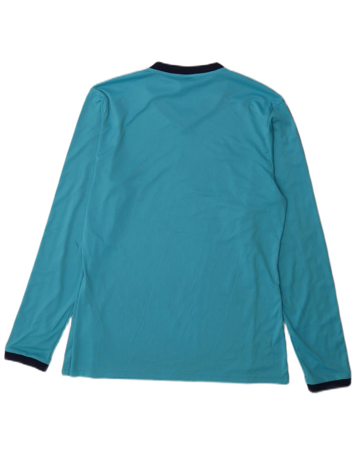 Adidas Herre Climalite Top Langærmet Medium Blue Polyester