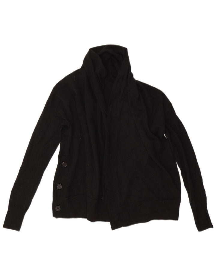 Cos Dame Oversized Open Cardigan Sweater UK 6 XS Sort Uld