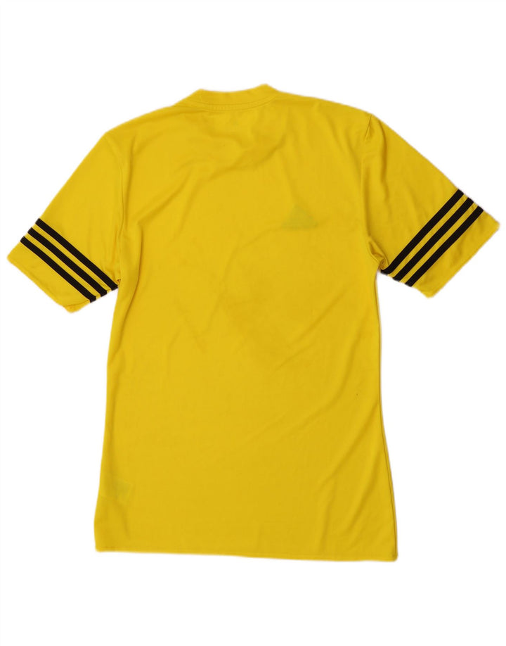 Adidas Herre Climalite T-Shirt Top Lille Gul Polyester
