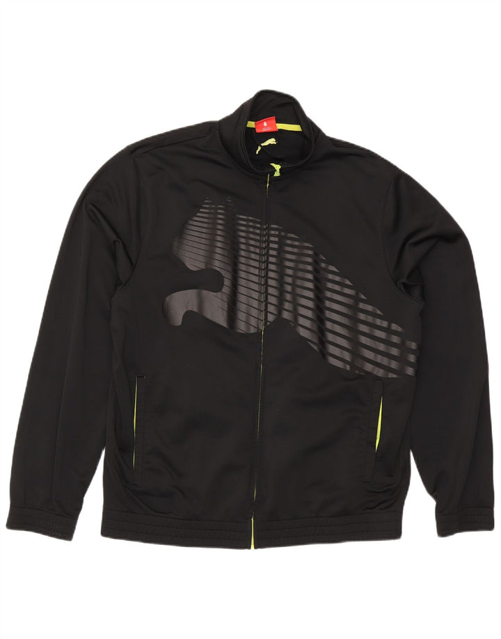 Puma Herre Grafisk Træningsdragt Top Jakke Stor Sort Polyester