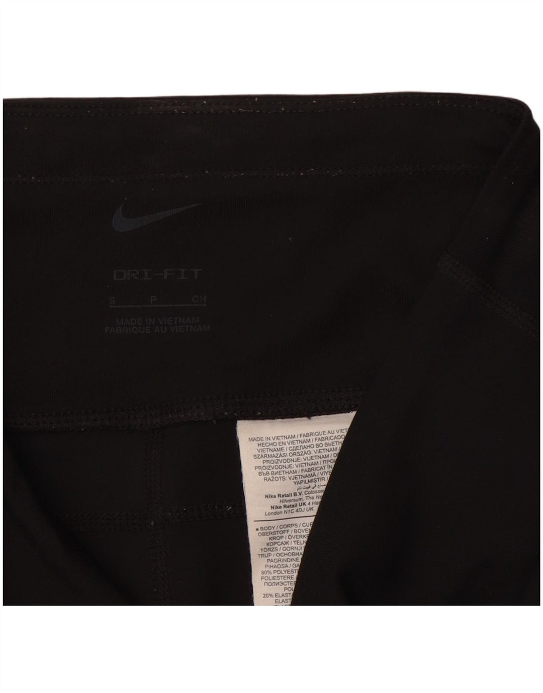 NIKE Womens Dri Fit Graphic Leggings UK 10 Small  Black Polyester