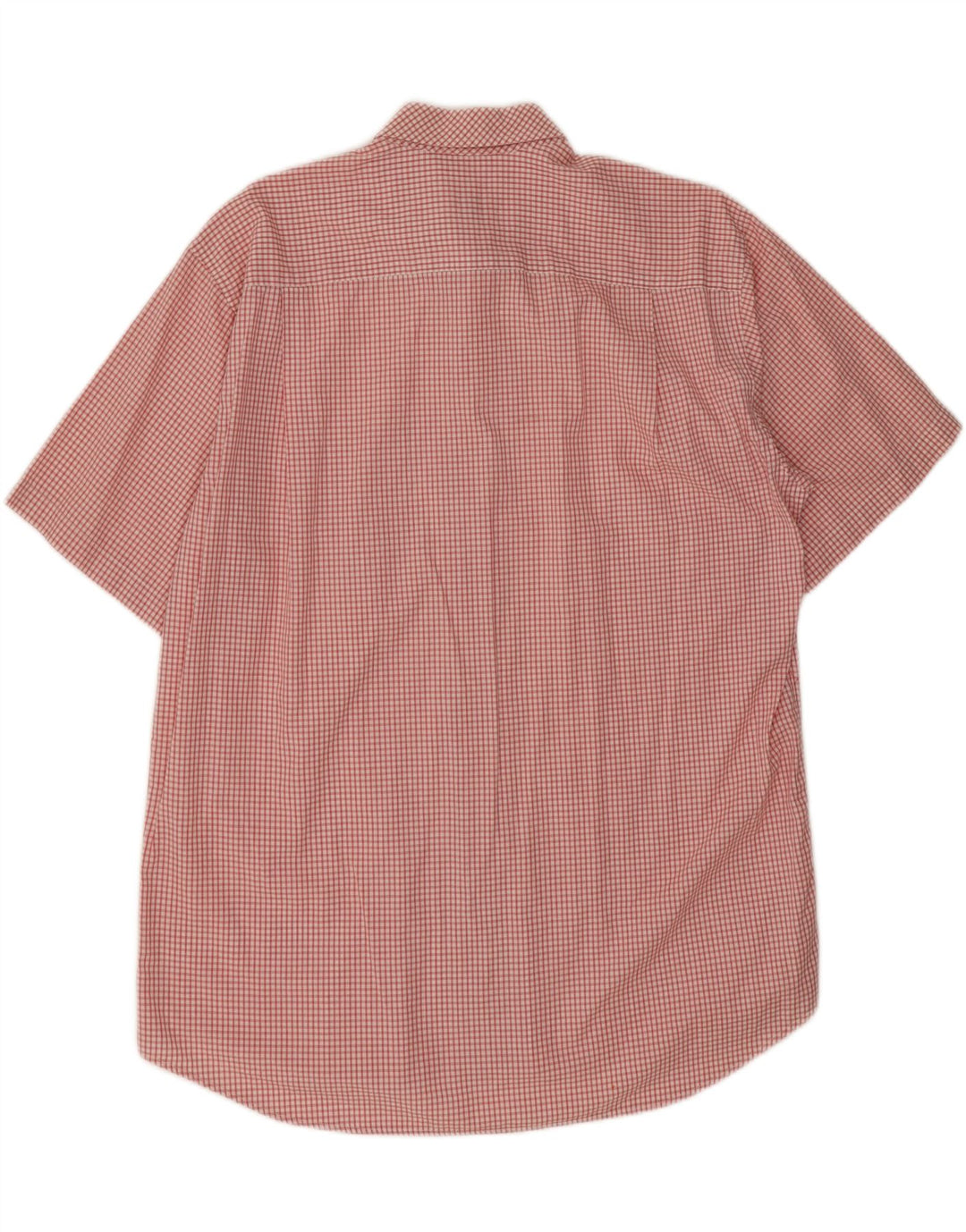 Lacoste Kortærmet Herreskjorte Størrelse 42 Large Red Gingham Cotton