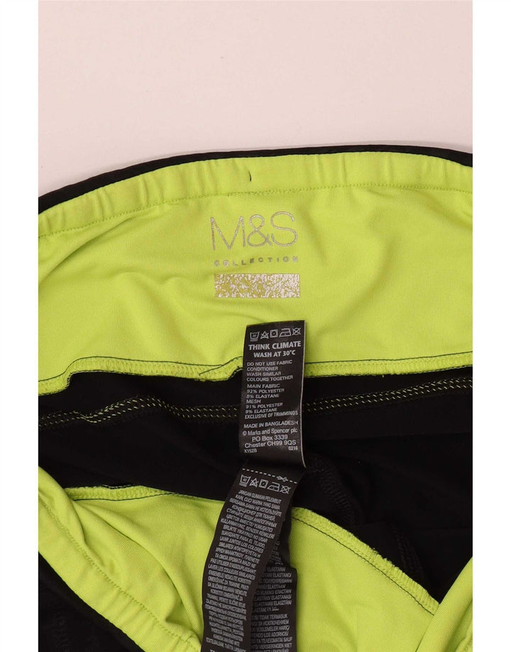 Marks & Spencer Womens Leggings UK 16 Large Black Geometric Polyester