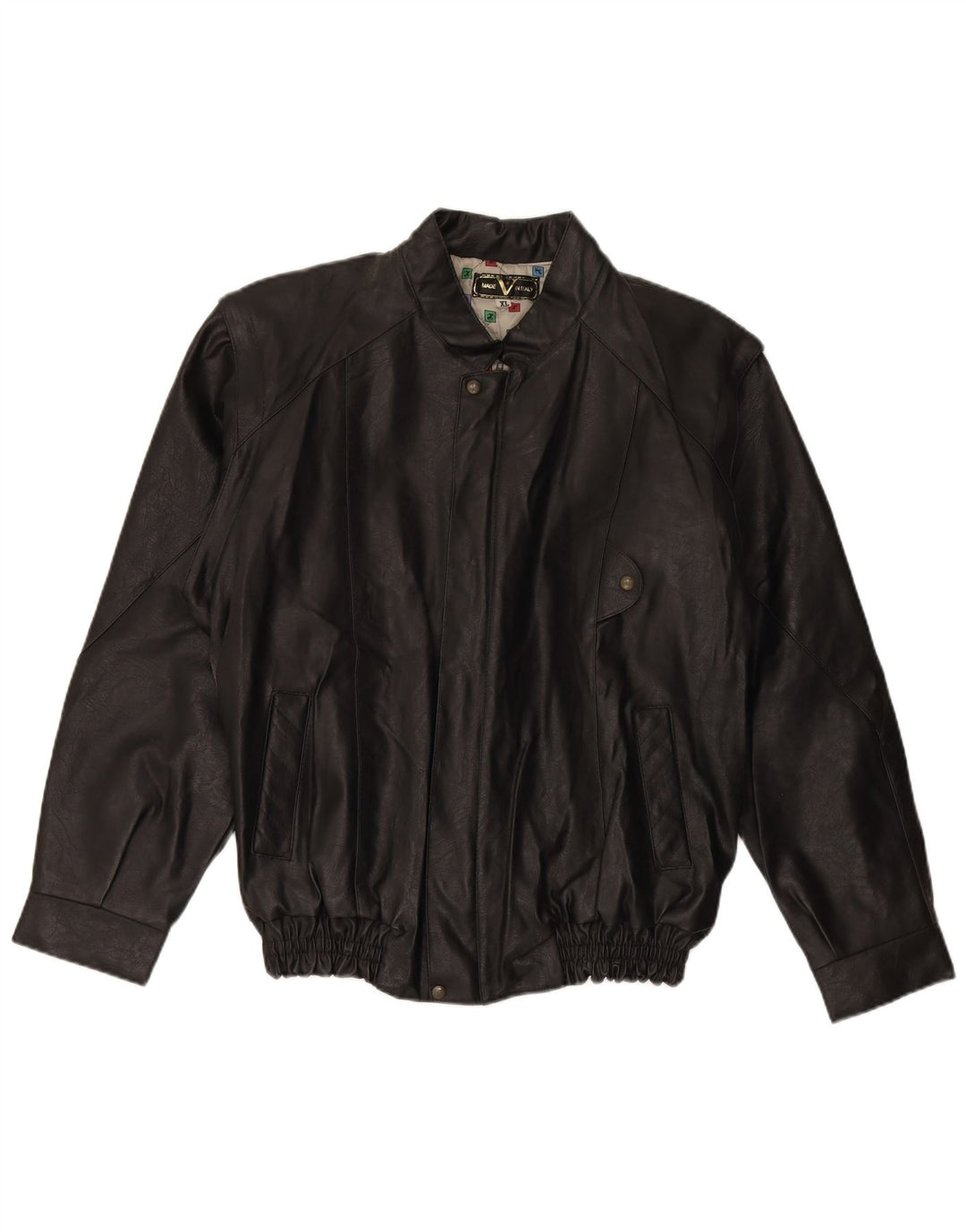 VINTAGE Herre læderjakke UK 42 XL Sort