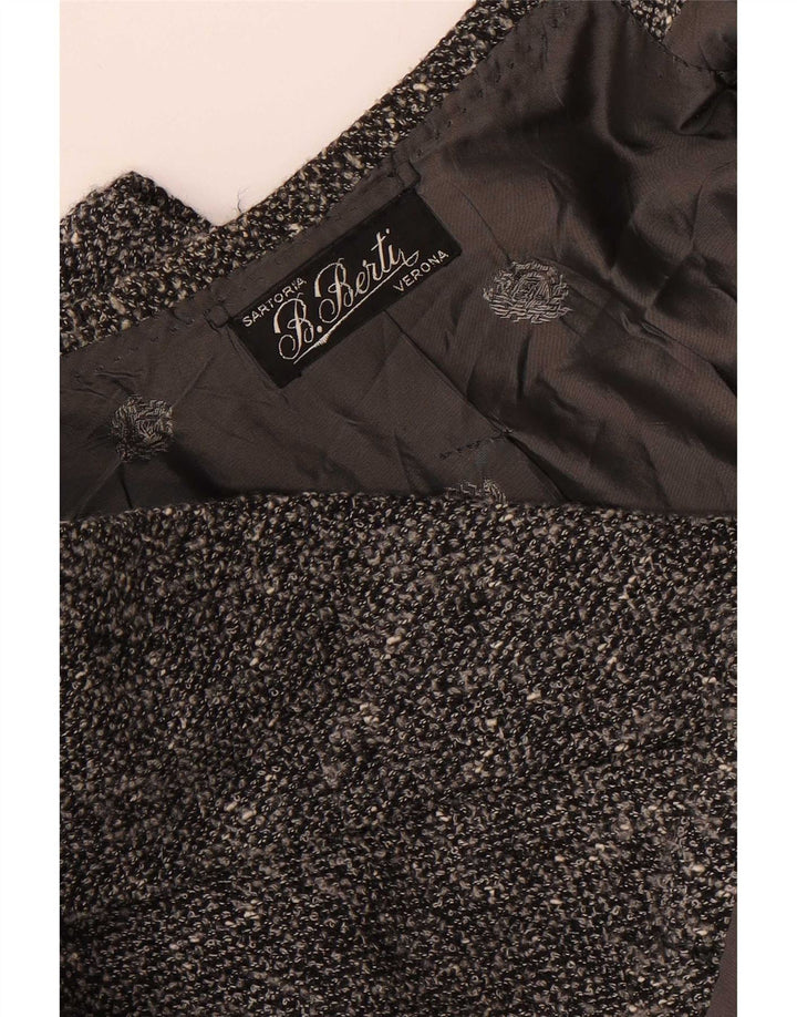 Vintage Dame 2-knaps Blazer Jacket UK 16 Large Grå Flecked