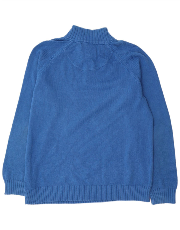 TIMBERLAND Herre Regular Fit Zip Neck Jumper Sweater 2XL Blå Bomuld