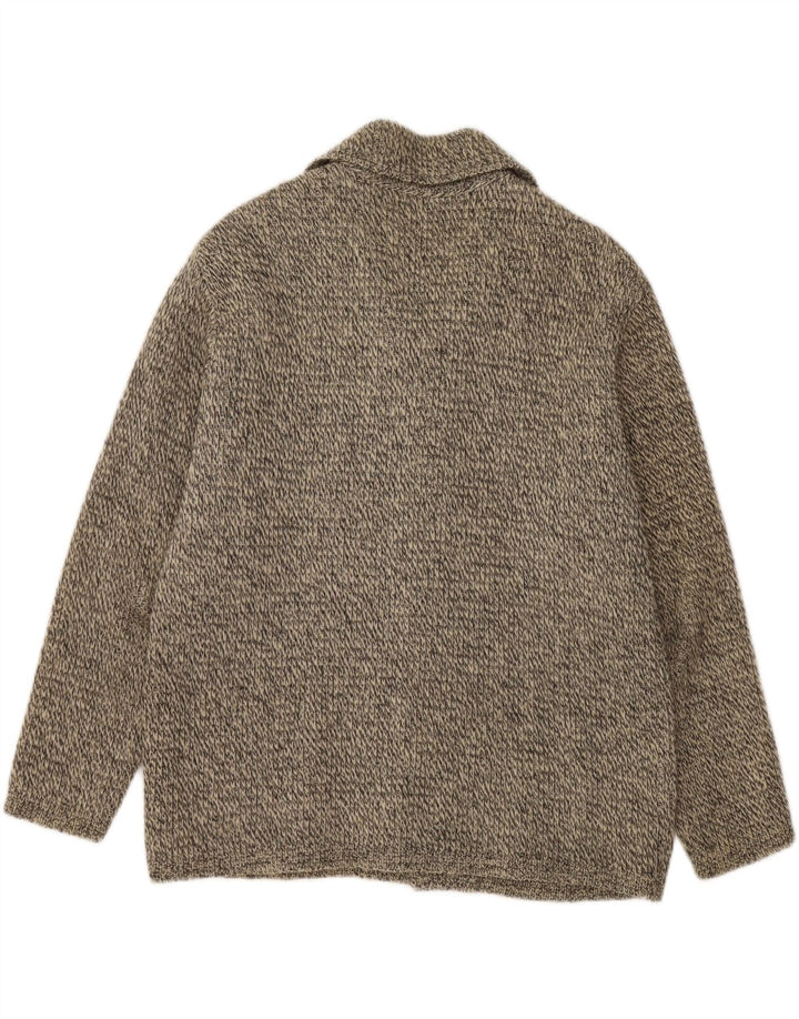 Vintage herre cardigan sweater Medium Grey Flecked