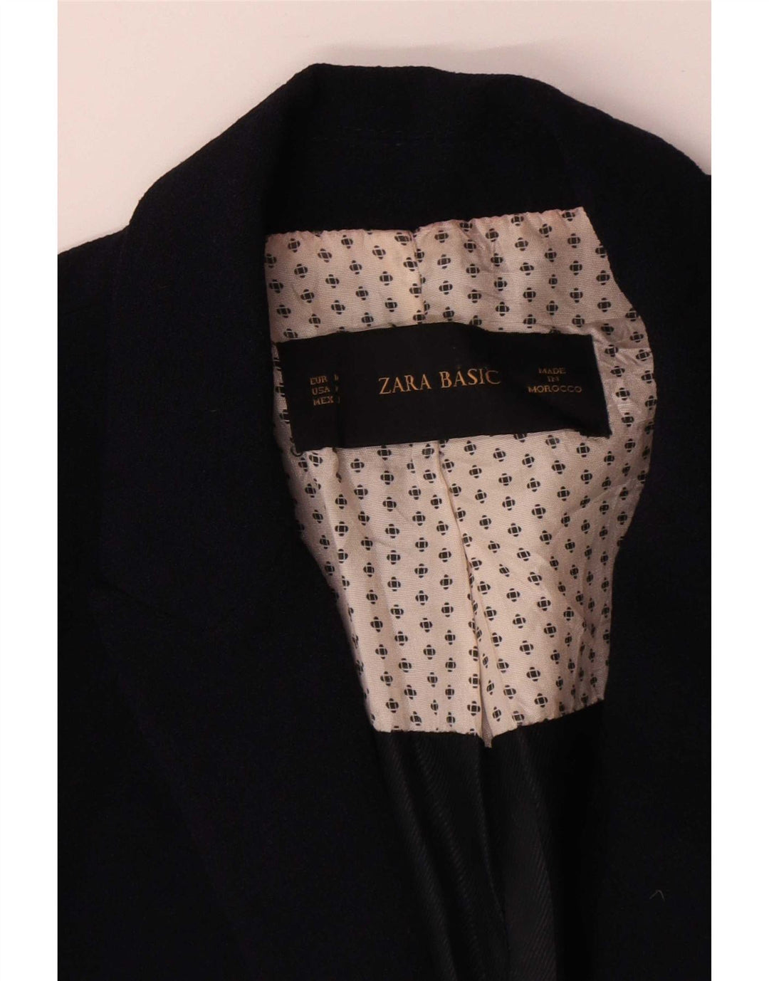 Zara Dame 1 Knap Blazer Jacket UK 14 Medium Navy Blue