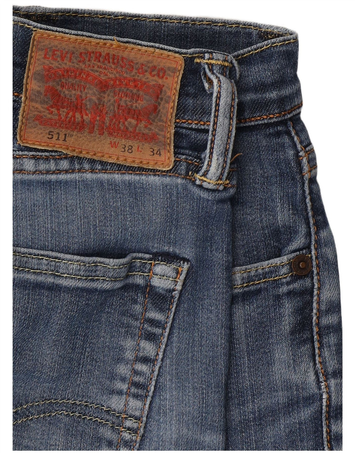 Levi's Herre 511 Slim Jeans W38 L34 Blå Bomuld