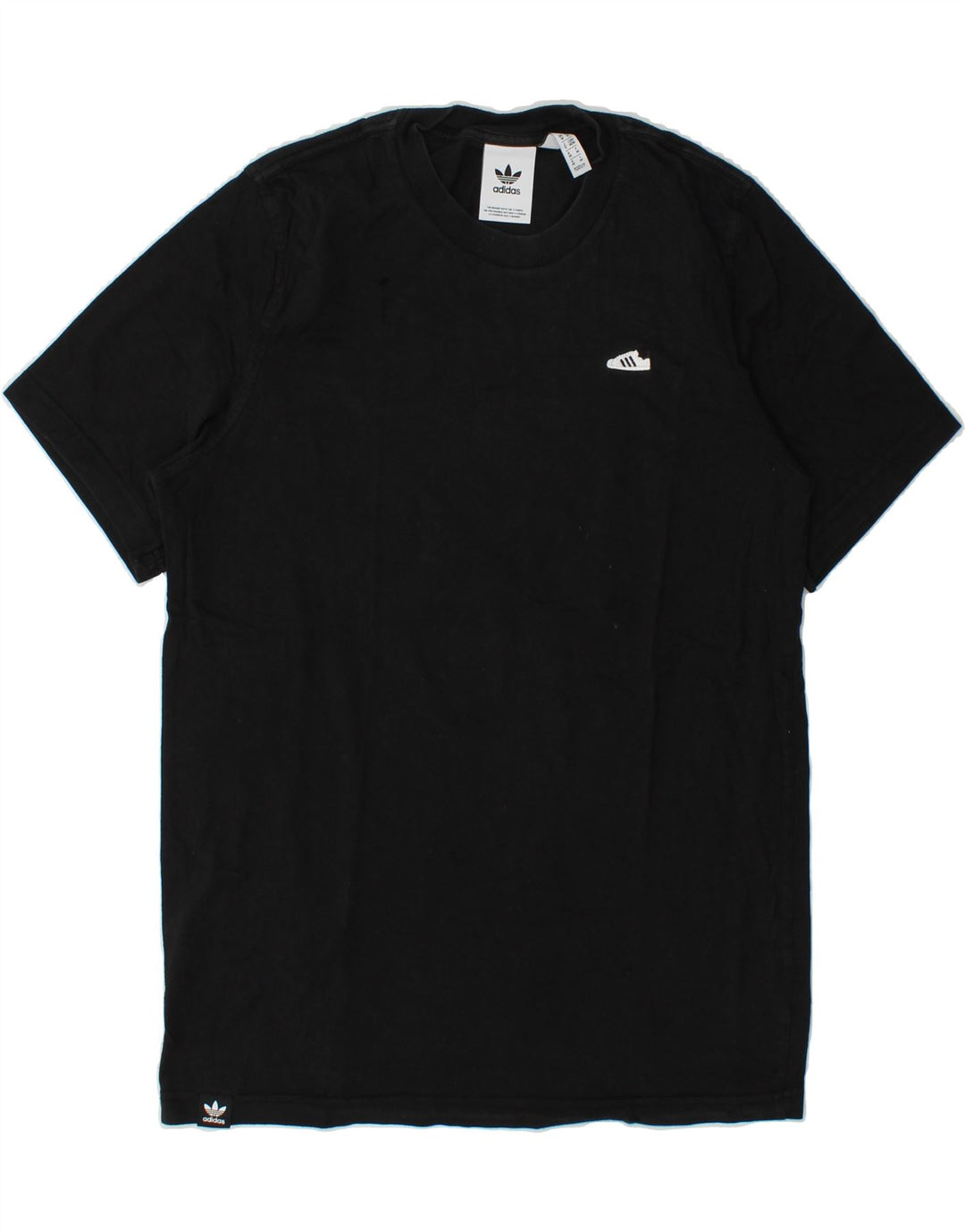 ADIDAS Mens T-Shirt Top Medium Black Cotton Vintage Adidas and Second-Hand Adidas from Messina Hembry 