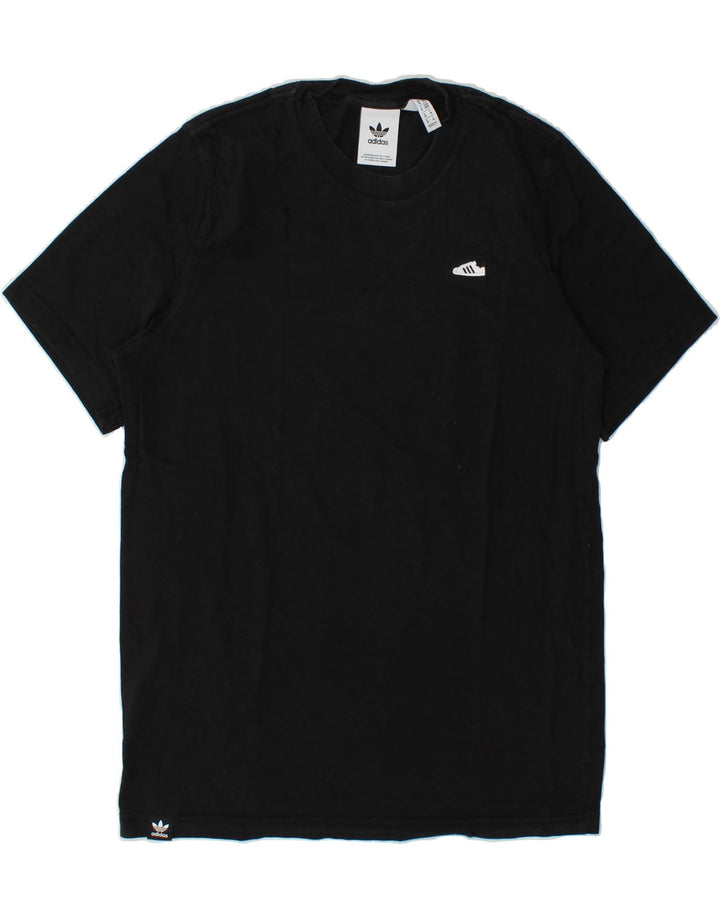 ADIDAS Mens T-Shirt Top Medium Black Cotton Vintage Adidas and Second-Hand Adidas from Messina Hembry 