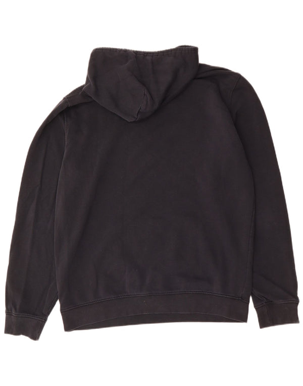 CHAMPION Dame New York Grafisk Hoodie Jumper UK 16 Stor sort bomuld