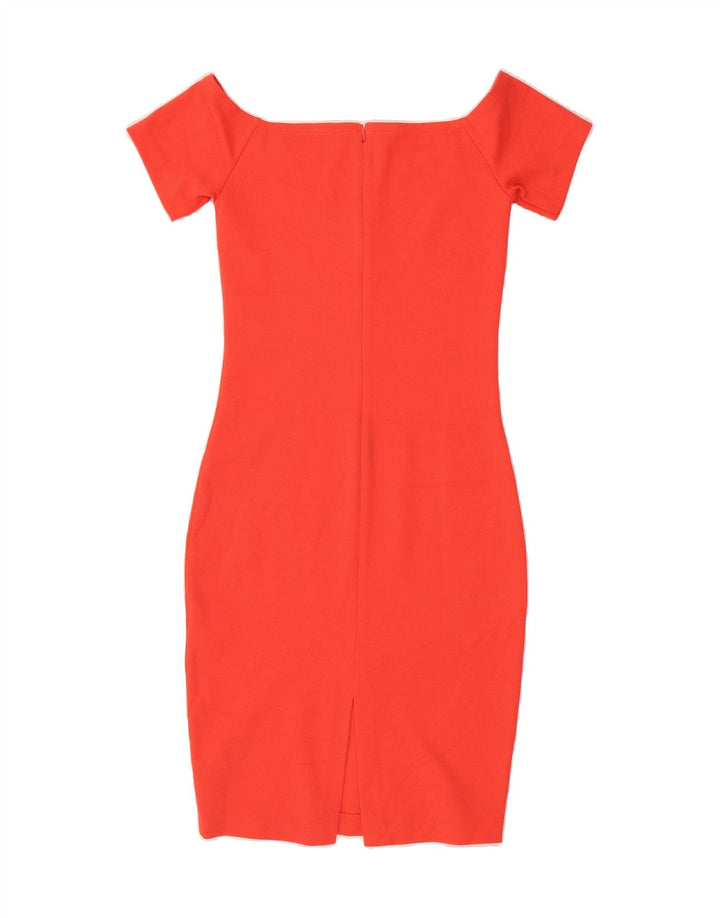 MICHAEL KORS Womens Off Shoulder Bodycon Dress UK 10 Small Red Vintage Michael Kors and Second-Hand Michael Kors from Messina Hembry 