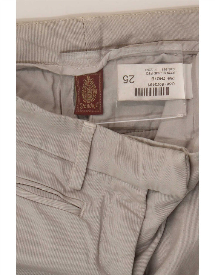 Dondup Dame Slim Chino Bukser W25 L27 Grå Bomuld
