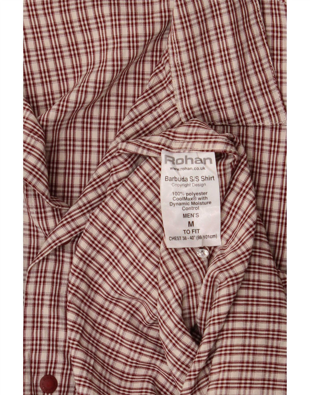 Rohan Herre kortærmet skjorte medium brun ternet polyester