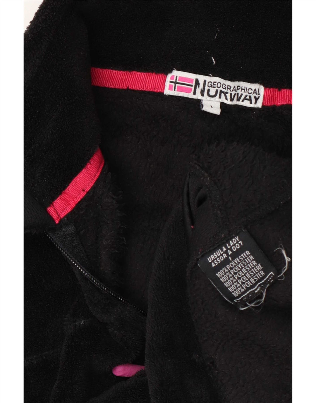 Geographical Norway Dame Fleecejakke UK 14 Medium Sort Polyester