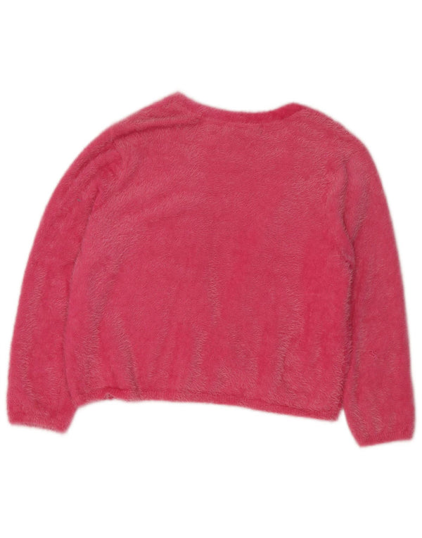 Marks & Spencer Womens Crop Open Cardigan Sweater UK 12 Medium Pink