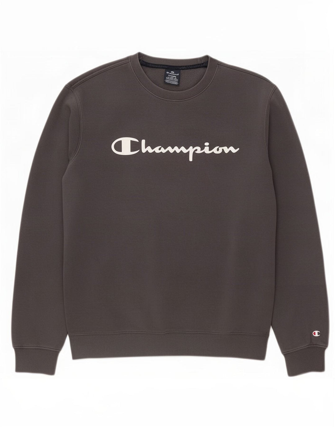 Champion Herre Grafisk Sweatshirt Jumper Stor Grå Bomuld