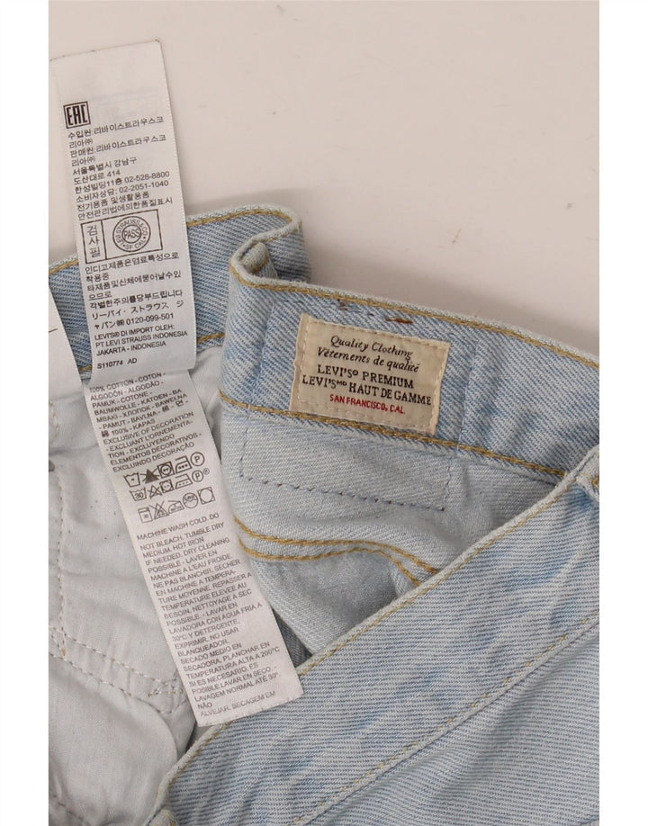LEVI'S Dame 501 Straight Jeans W26 L32 Blå Bomuld