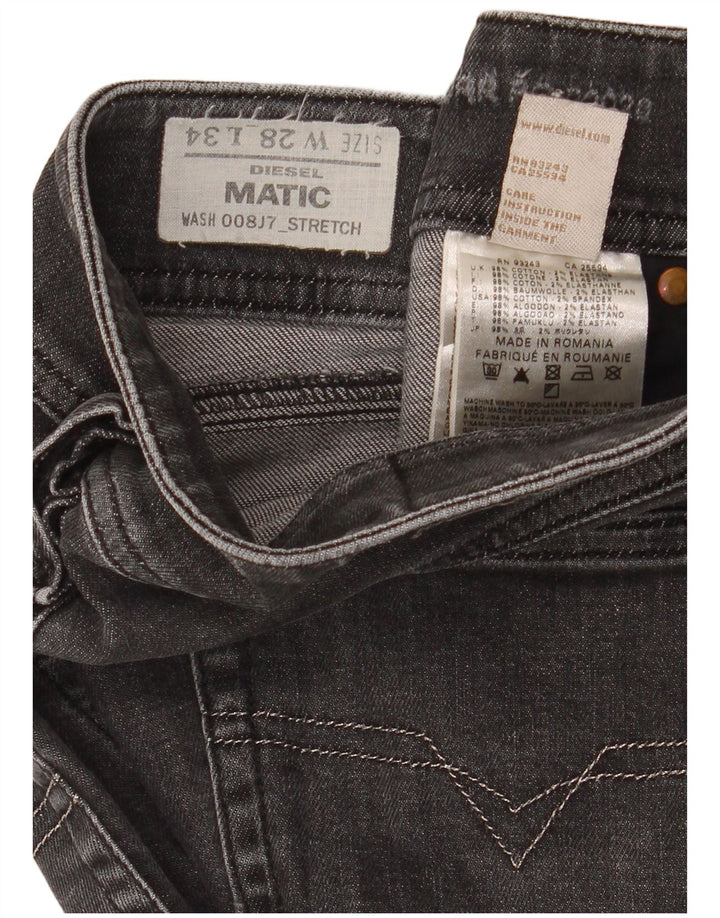 Diesel Dame Matic Slim Jeans W28 L34 Sort Bomuld