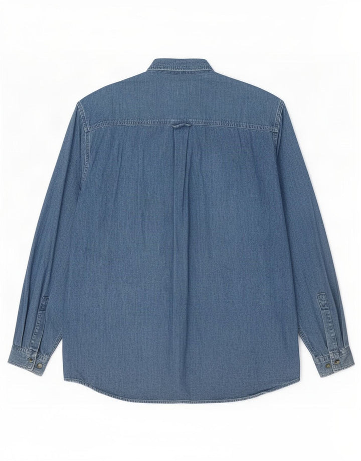 Marlboro Classics Denimskjorte til mænd 2XL Blå Bomuld