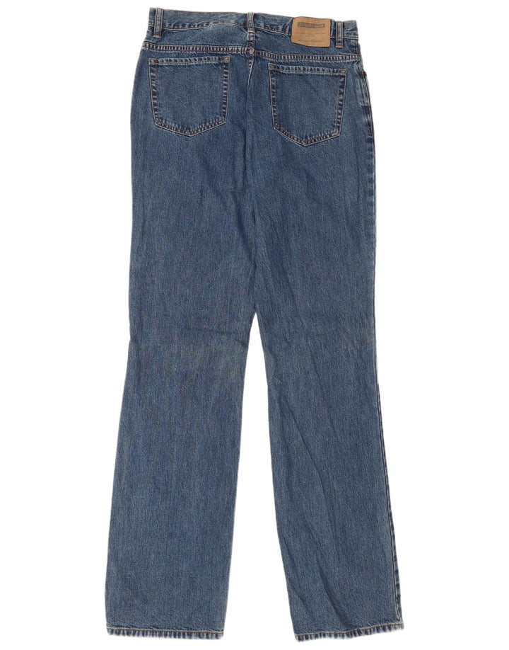 EDDIE BAUER Dame Bootcut Jeans US 10 Large W32 L35 Blue Cotton