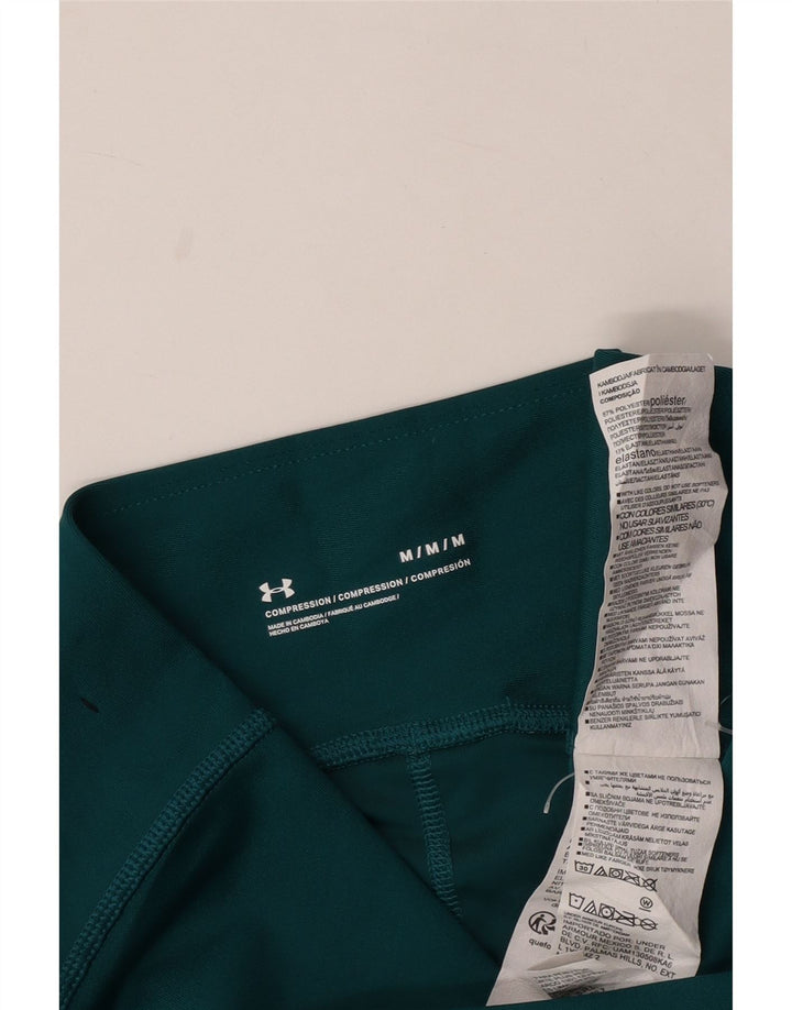 UNDER ARMOUR Dame Leggings UK 12 Medium Green Polyester