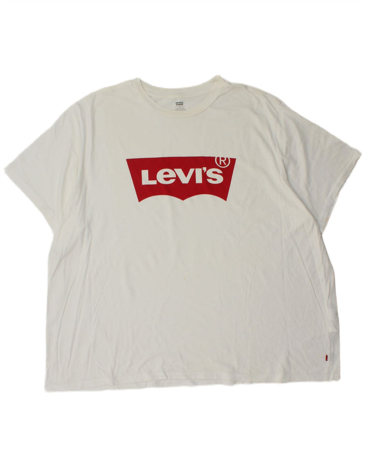 Levi's Herre grafisk T-shirt top 4XL hvid bomuld