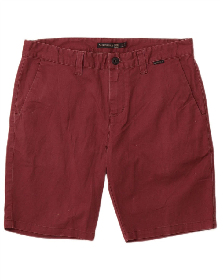 QUIKSILVER Mens Chino Shorts Medium Burgundy Cotton