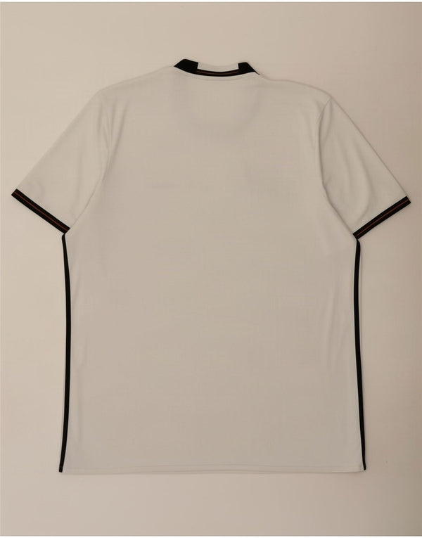 Adidas Herre Deutscher Fussball Bund Grafisk T-Shirt Top XL Hvid Polyester