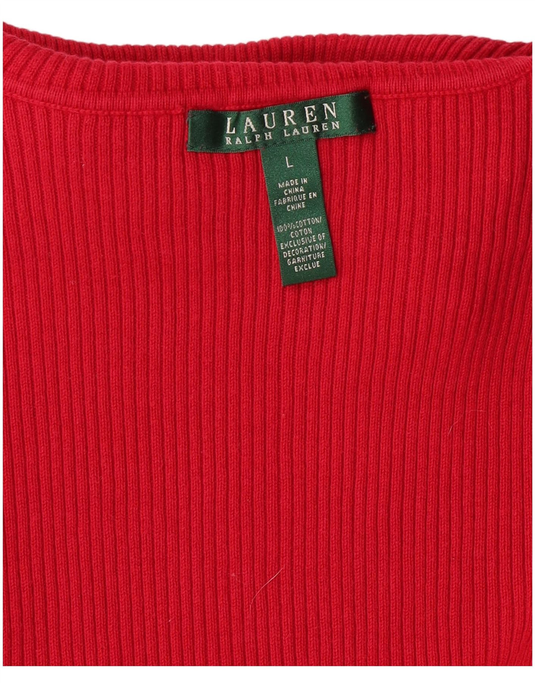RALPH LAUREN Dame Rullehals Sweater UK 16 Stor Pink Bomuld
