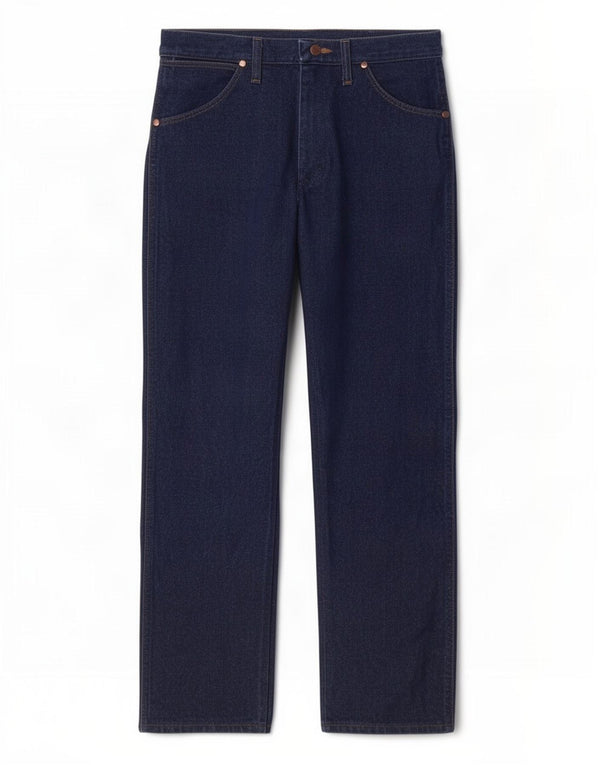 Wrangler Straight Jeans til mænd W33 L30 Marineblå Bomuld