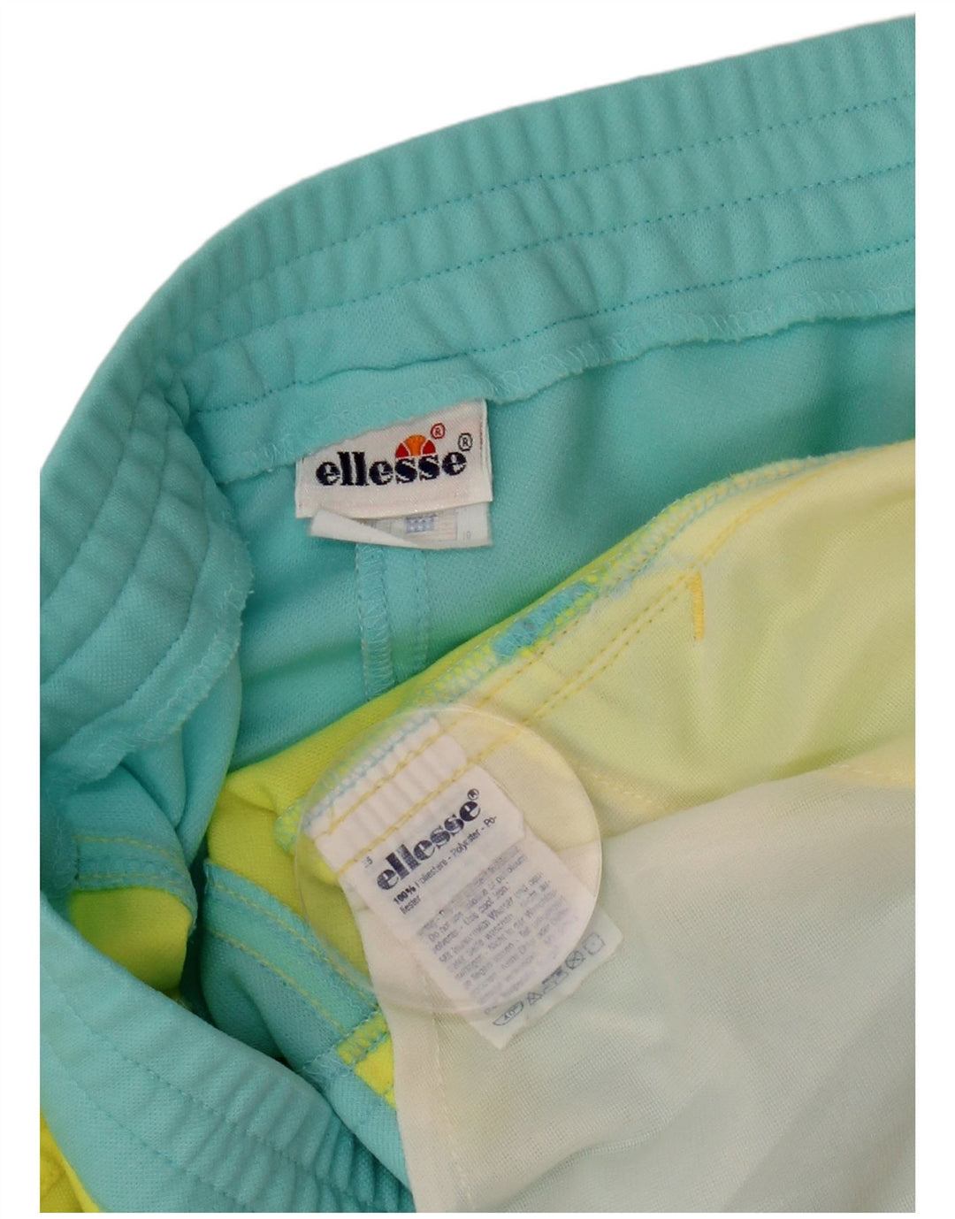 ELLESSE Casual Shorts til kvinder IT 44 Medium W32 Blå Colourblock Polyester