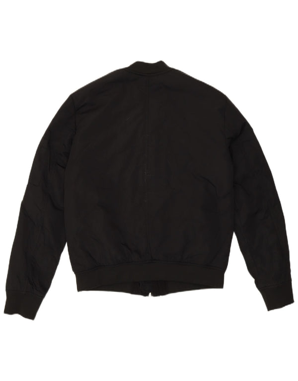 Zara Womens Loose Fit Bomber Jacket UK 4 XS Sort Polyester Moderne
