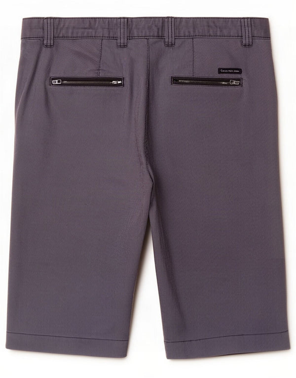 Calvin Klein Herre Slim Fit Chino Shorts Medium W32 Blue Pinstripe