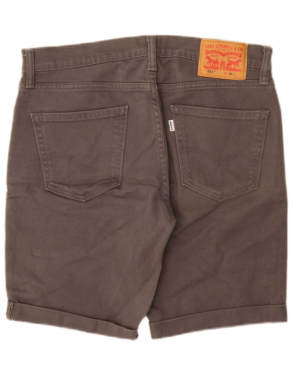 LEVI'S Herre 511 denimshorts W34 Large Grå Bomuld