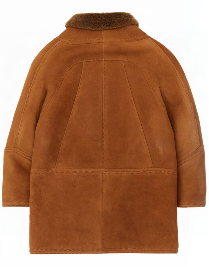 Master Womens Shearling Coat UK 18 XL Brun