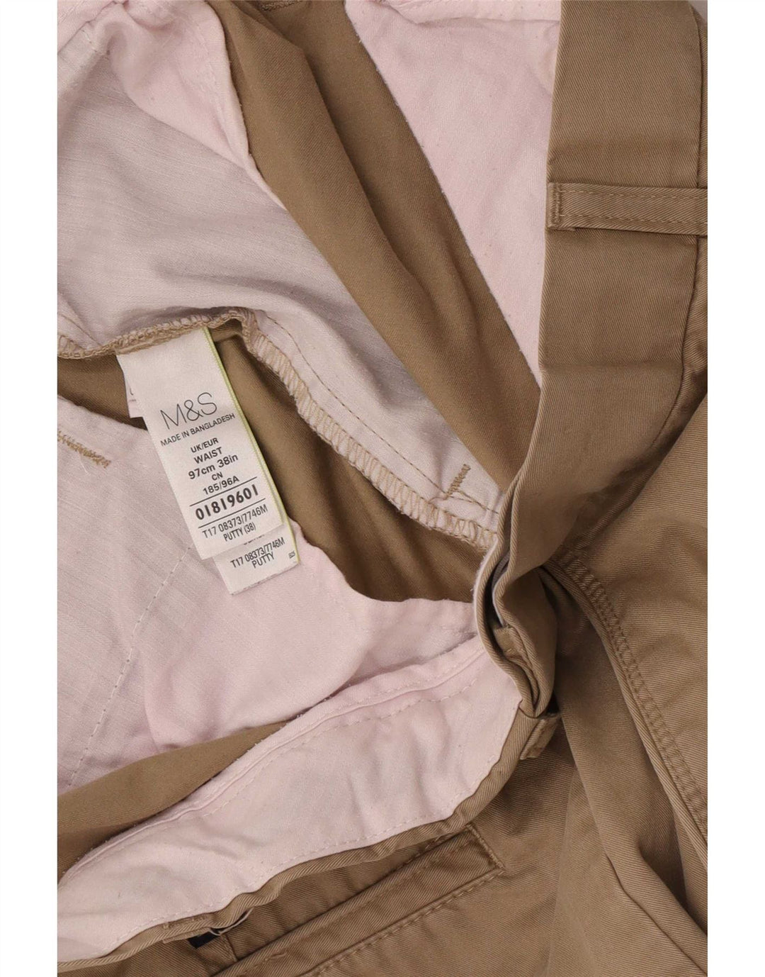 Marks & Spencer Herre Chino Shorts W38 XL Beige Bomuld