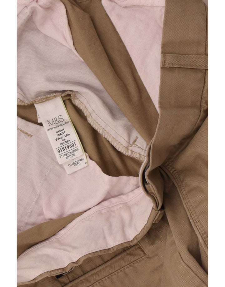 Marks & Spencer Herre Chino Shorts W38 XL Beige Bomuld