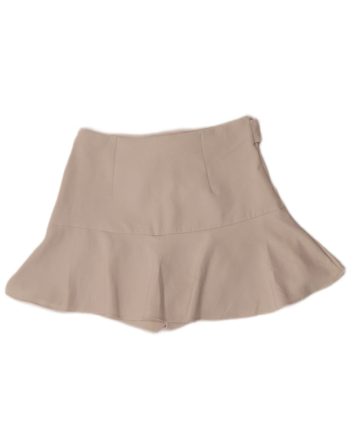Zara Dame Skort Mini Nederdel Medium W28 Off White