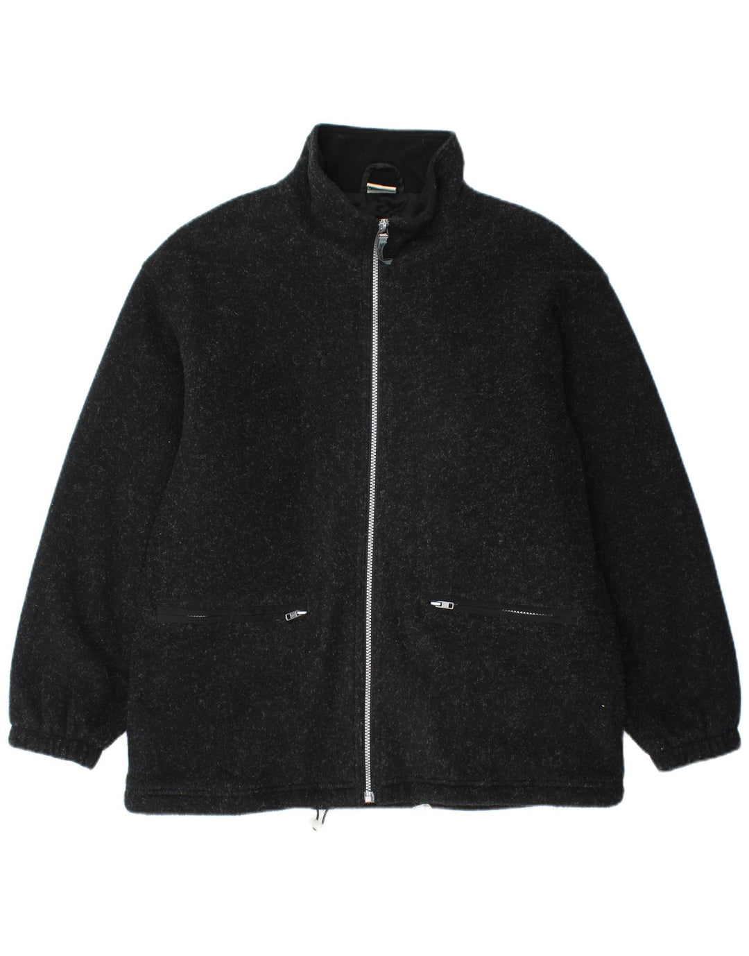 CRANE Herre Loose Fit Fleecejakke UK 36 Small Black Flecked Polyester