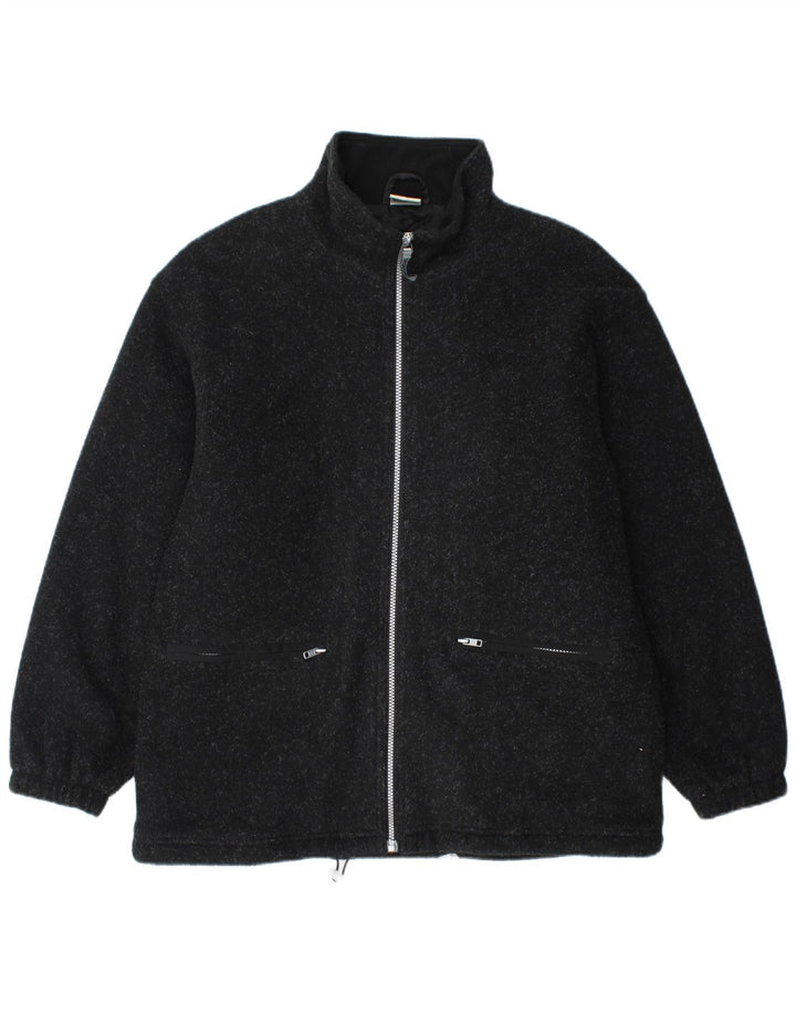 CRANE Herre Loose Fit Fleecejakke UK 36 Small Black Flecked Polyester