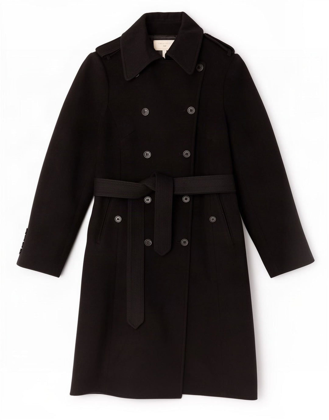 Karen Millen Dame Trench Coat UK 12 Medium Sort Uld