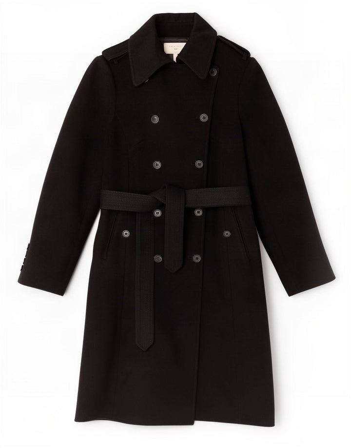 Karen Millen Dame Trench Coat UK 12 Medium Sort Uld