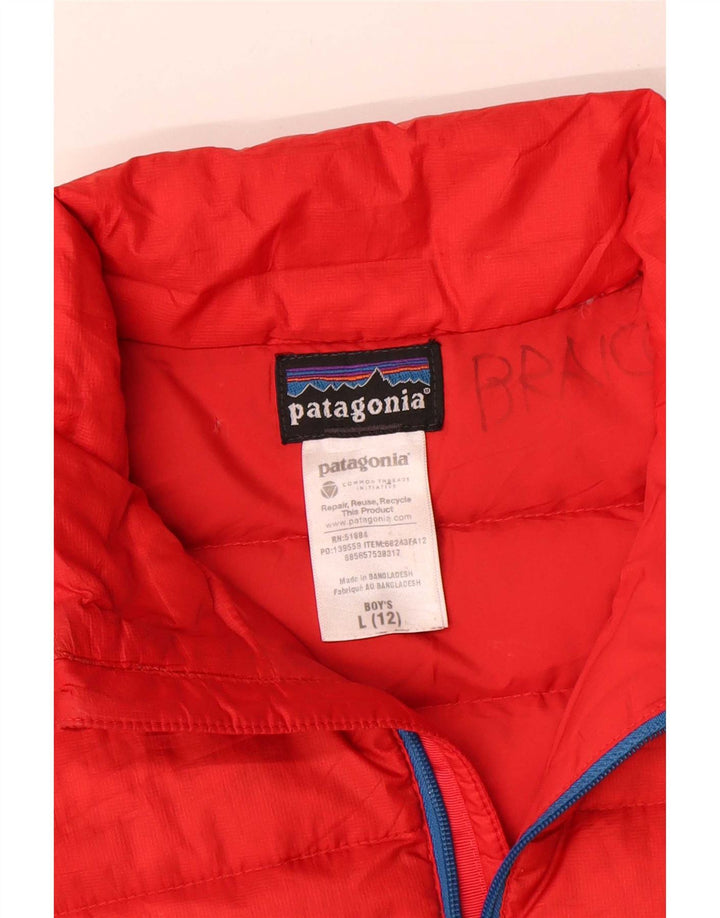 Patagonia drenge polstret jakke 11-12 år stor rød polyester