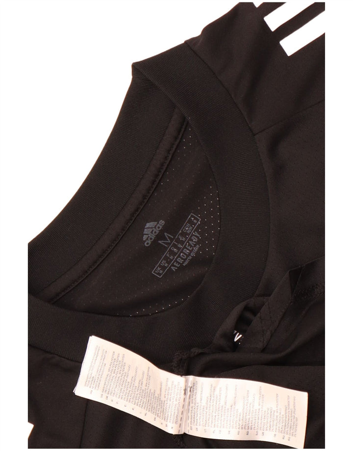 Adidas Herre Aeroready T-Shirt Top Medium Sort Polyester