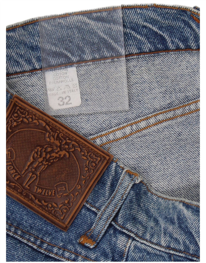 VINTAGE Dame Denim Nederdel W32 Stor Blå Bomuld
