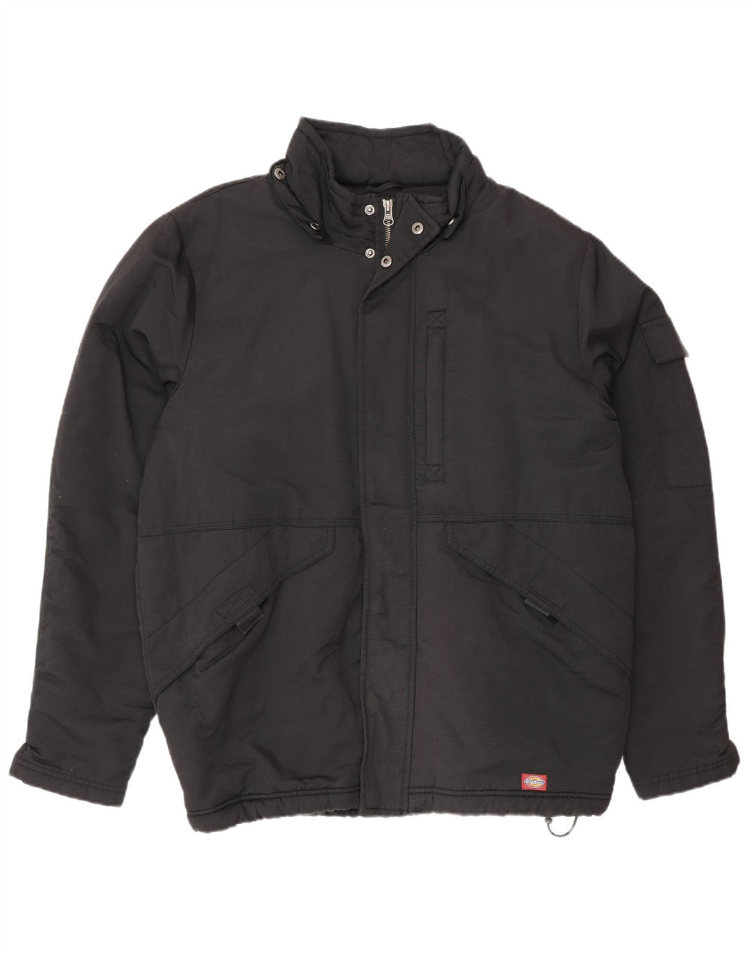 Dickies Herre Windbreaker Jacket UK 40 Large Black Cotton